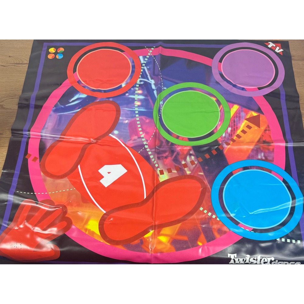 Milton Bradley Twister Dance Replacement Mat 4 Kids Multicolor Vinyl 2011